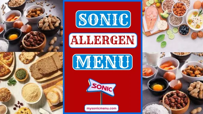 Sonic Allergen Menu