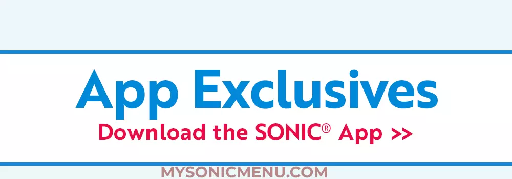 Sonic Happy Hour Menu